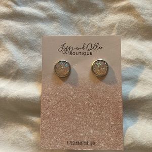 Pink sparkly earrings
